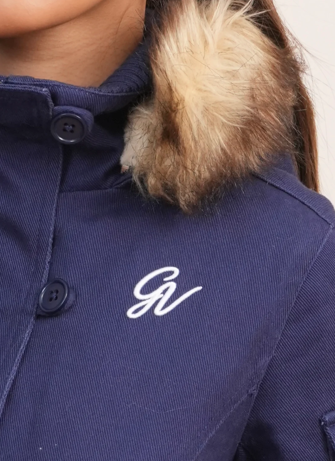 V2 2000s Jacket with Fur Collar