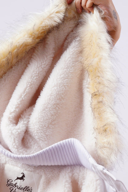 V2 2000s Jacket with Fur Collar