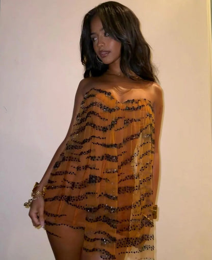 Tiger Silhouette Dress